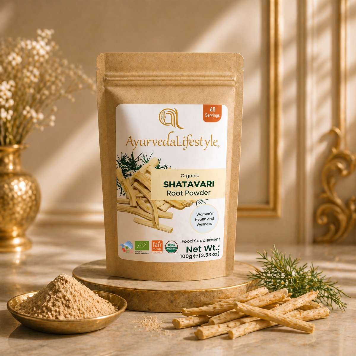 Organic SHATAVARI Root Powder