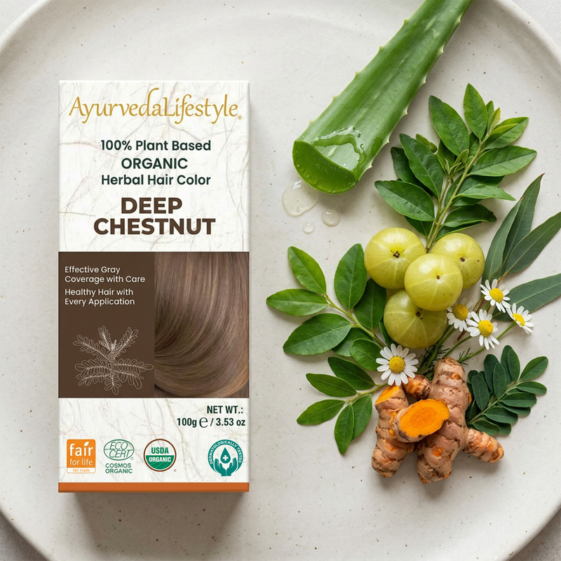 Organic Hair Color - DEEP CHESTNUT
