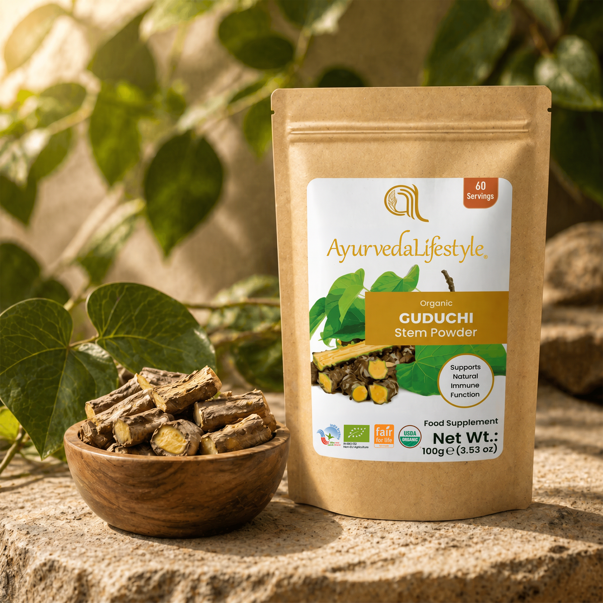 Organic GUDUCHI Stem Powder