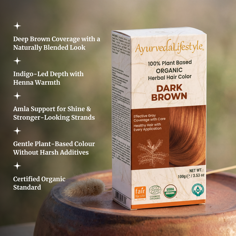 Organic Hair Color - DARK BROWN alternate